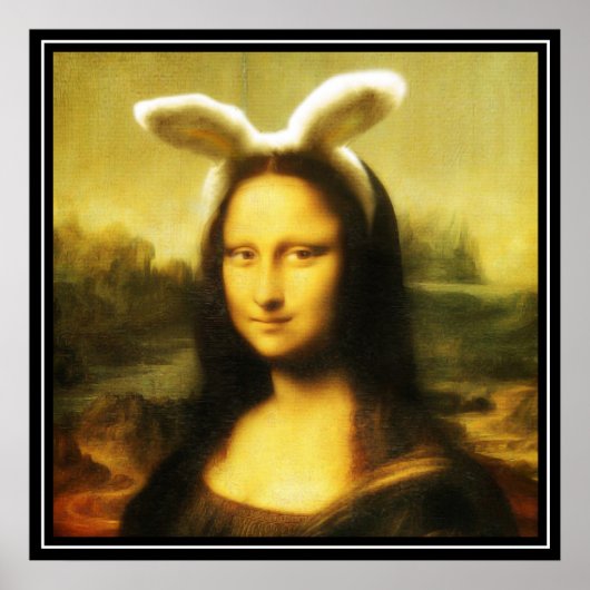 Mona Lisa The Easter Bunny Poster (Voorkant)