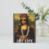 Mona Lisa Thug Life Art Life Briefkaart (Staand voorkant)