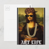 Mona Lisa Thug Life Art Life Briefkaart (Voorkant / Achterkant)