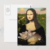 Mona Lisa - Twee Tabby Kittens Briefkaart (Voorkant / Achterkant)