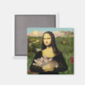 Mona Lisa - Twee Tabby Kittens Magneet (Voorkant / Achterkant)