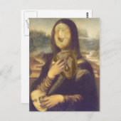 Mona Lisa Unbesloot Briefkaart (Voorkant / Achterkant)