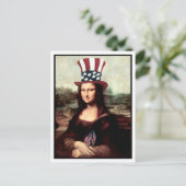 Mona Lisa USA Onafhankelijkheidsdag Briefkaart (Staand voorkant)