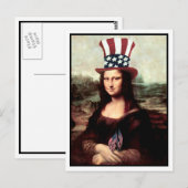 Mona Lisa USA Onafhankelijkheidsdag Briefkaart (Voorkant / Achterkant)