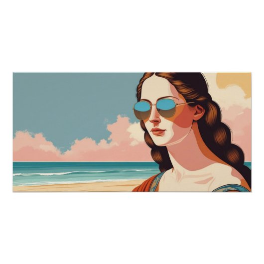 Mona Lisa Vacation Vibes Poster (Voorkant)
