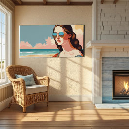 Mona Lisa Vacation Vibes Poster
