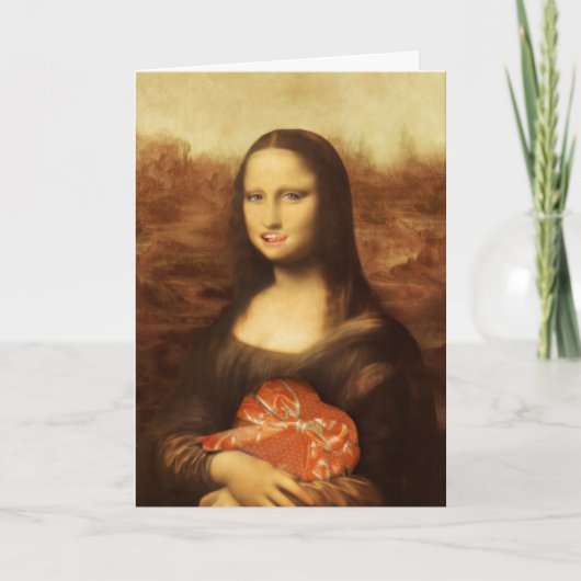 Mona Lisa Valentijnsdag Feestdagen Kaart (Voorkant)