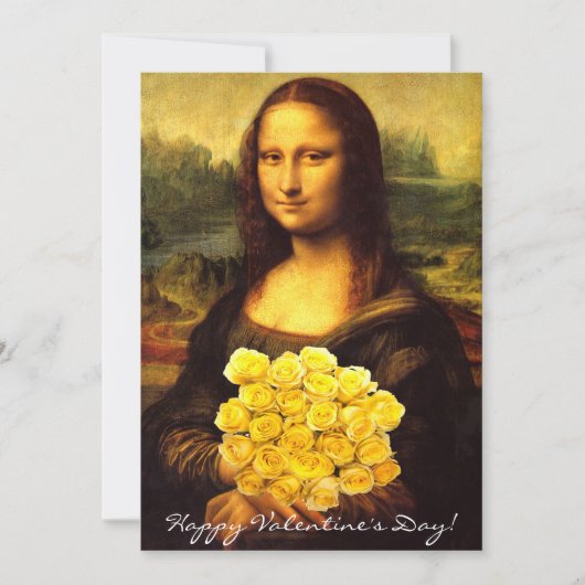 Mona Lisa Valentijnsdag Feestdagenkaart (Voorkant)