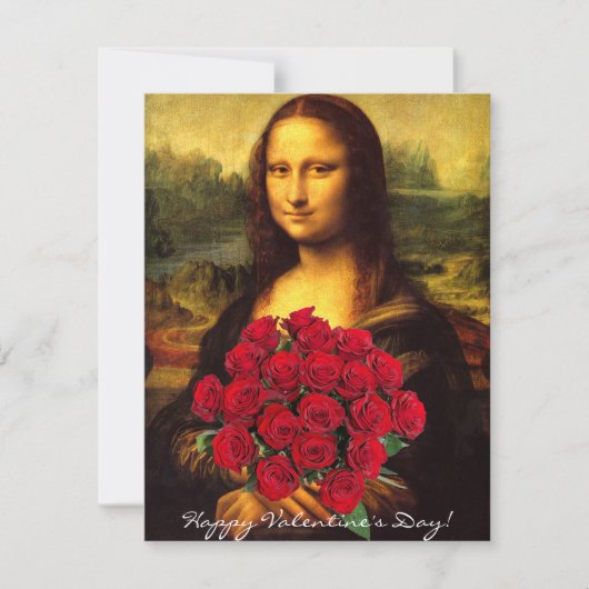 Mona Lisa Valentijnsdag Feestdagenkaart (Voorkant)