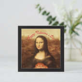 Mona Lisa Valentijnsdag Kaart (Staand voorkant)
