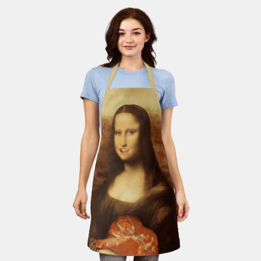 Mona Lisa Valentijnsdag Schort (Gedragen)
