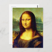 Mona Lisa van Da Vinci, Fine Art Briefkaart (Voorkant / Achterkant)