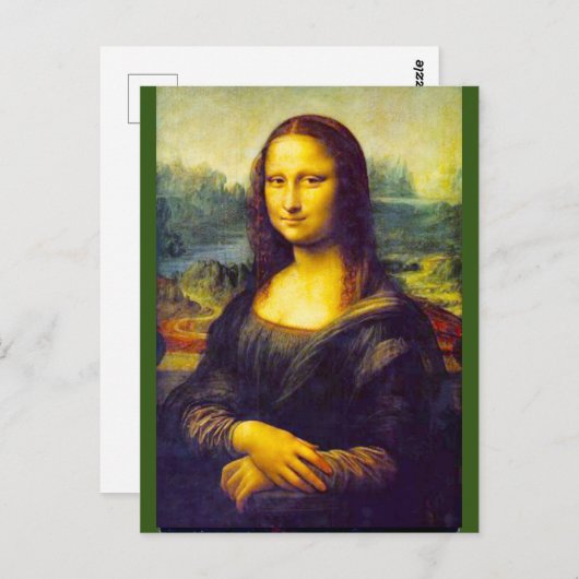 Mona Lisa van Da Vinci, Fine Art, Briefkaart (Voorkant / Achterkant)