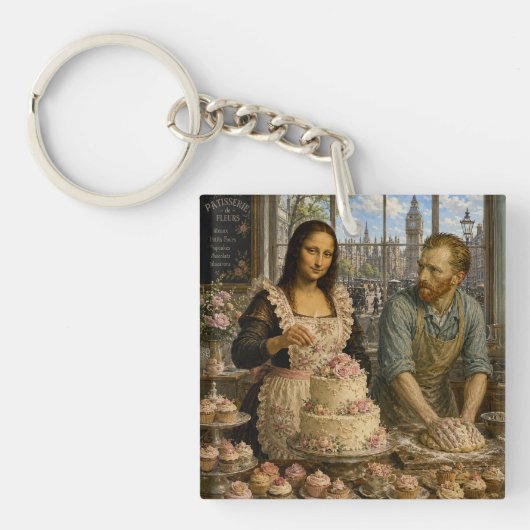 Mona Lisa & Van Gogh Bake Off Sleutelhanger (voorkant)