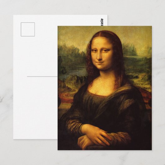 Mona Lisa van Leonardo da Vinci Briefkaart (Voorkant / Achterkant)