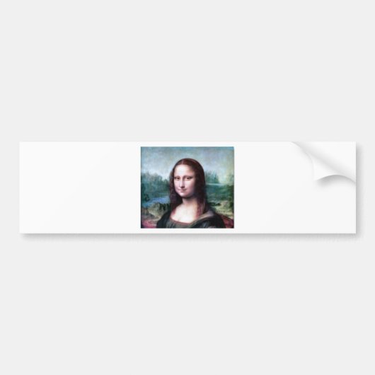 Mona Lisa van Leonardo da Vinci Bumpersticker (Voorkant)
