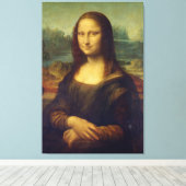 Mona Lisa van Leonardo da Vinci Canvas Afdruk (Insitu (Houten vloer))