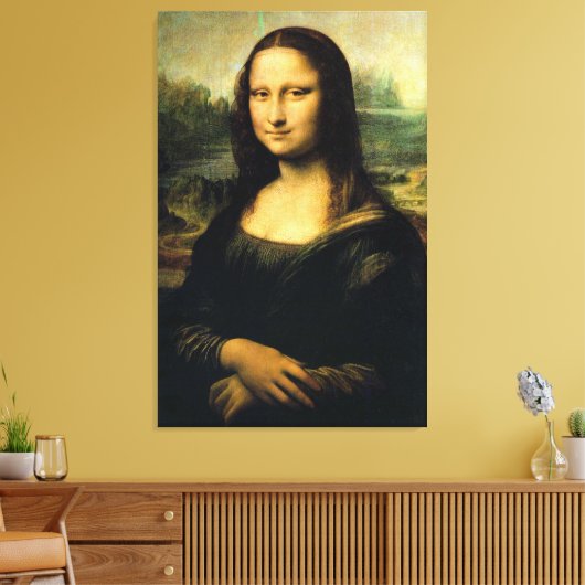 Mona Lisa van Leonardo Da Vinci Canvas Afdruk (Insitu (Woonkamer))