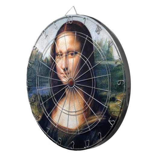 Mona Lisa van Leonardo da Vinci Dartbord (Voorkant Rechts)
