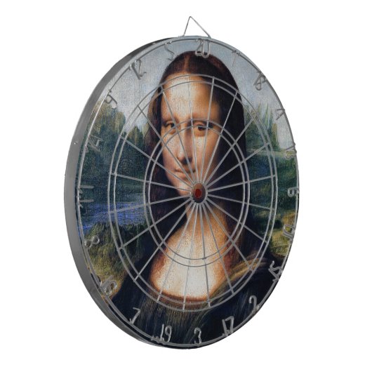 Mona Lisa van Leonardo da Vinci Dartbord (Voorkant Links)