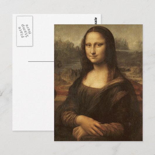 Mona Lisa van Leonardo da Vinci ongeveer 1505-1513 Briefkaart (Voorkant / Achterkant)