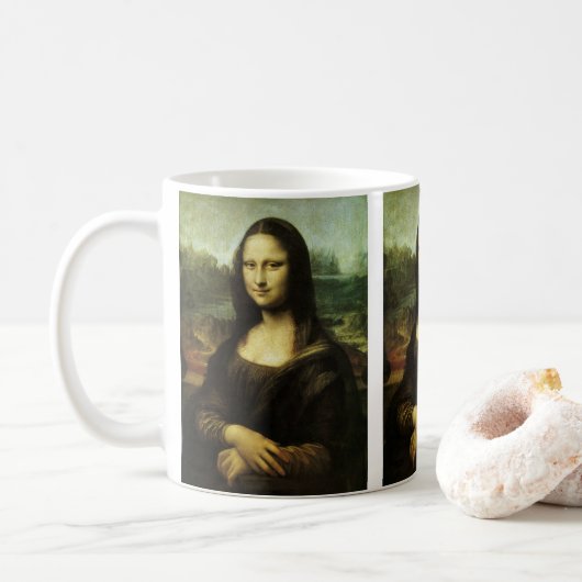 Mona Lisa van Leonardo da Vinci, Renaissance Art Koffiemok (Met donut)