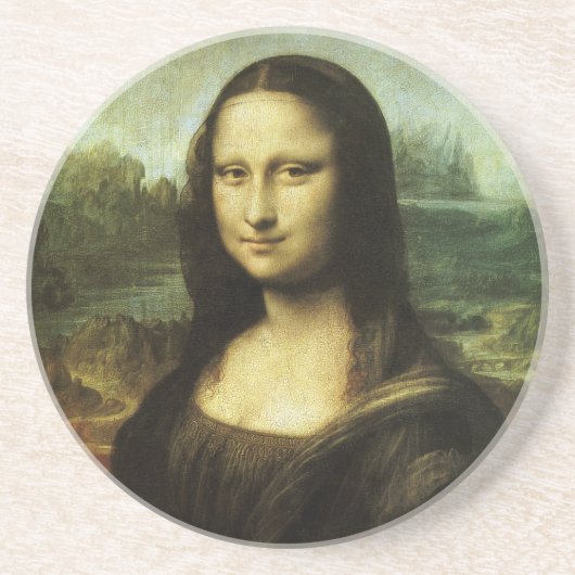 Mona Lisa van Leonardo da Vinci, Renaissance Art Zandsteen Onderzetter (Voorkant)