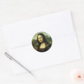 Mona Lisa van Leonardo da Vinci, Renaissancekunst Ronde Sticker (Envelop)