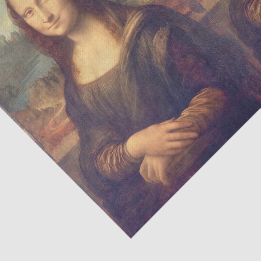Mona Lisa van Leonardo da Vinci Tissuepapier (Detail)