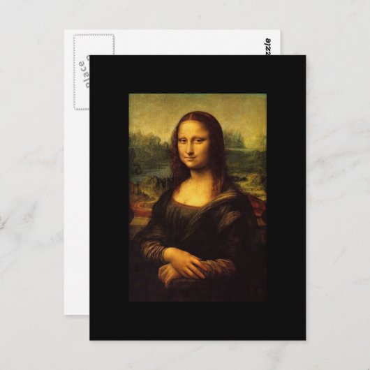 Mona Lisa van Leonardo DE Vinici Briefkaart (Voorkant / Achterkant)