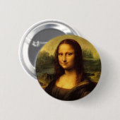 Mona Lisa van Leonardo DE Vinici Ronde Button 5,7 Cm (Voorkant /achterkant)