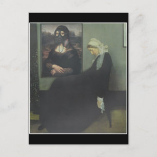 Mona Lisa vergast Whistler's moeder Briefkaart