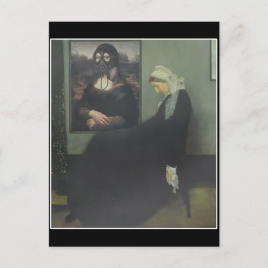 Mona Lisa vergast Whistler's moeder Briefkaart (Voorkant)
