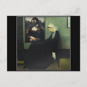 Mona Lisa vergast Whistler's moeder Briefkaart