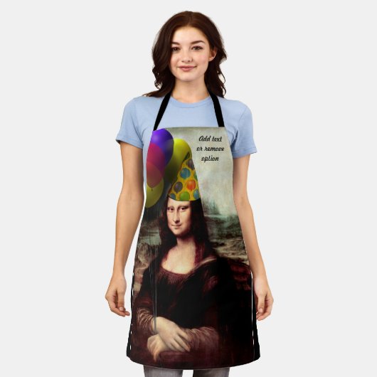 Mona Lisa Verjaardag Schort (Gedragen)