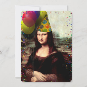 Mona Lisa Verjaardagsfeest Kaart