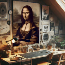 Mona Lisa verstrengeld in shibari