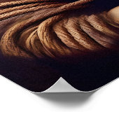 Mona Lisa verstrengeld in shibari Poster (Hoek)