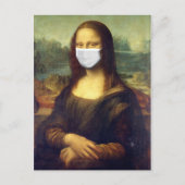 Mona Lisa Via Corona Virus Briefkaart (Voorkant)