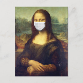 Mona Lisa Via Corona Virus Briefkaart