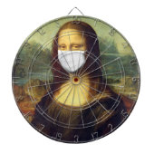 Mona Lisa Via Corona Virus Dartbord (Voorkant)