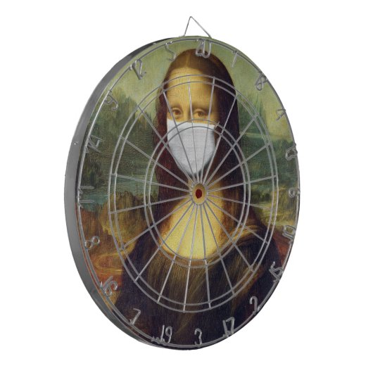 Mona Lisa Via Corona Virus Dartbord (Voorkant Links)