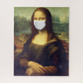 Mona Lisa Via Corona Virus Legpuzzel