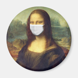 Mona Lisa Via Corona Virus Magneet