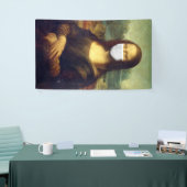Mona Lisa Via Corona Virus Spandoek (Beurs)