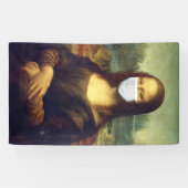 Mona Lisa Via Corona Virus Spandoek (Horizontaal)