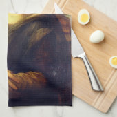 Mona Lisa Via Corona Virus Theedoek (Quarter Fold)