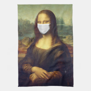 Mona Lisa Via Corona Virus Theedoek