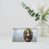 Mona Lisa Via Corona Virus Visitekaartje (Staand voorkant)