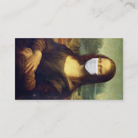 Mona Lisa Via Corona Virus Visitekaartje (Achterkant)
